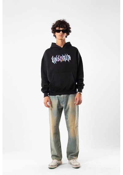 Tarzsokak Unsober Baskılı Oversize Unisex Siyah