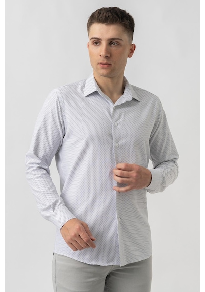 White Stone Aigle G17460 Regular Fit Armürlü Pamuklu Gömlek Siyah-siyah Siyah