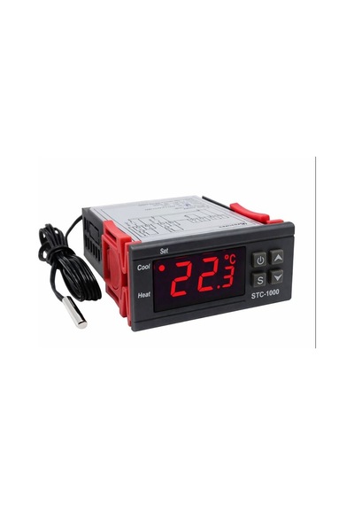 Stc-1000 Ac 110-220v 10a Lcd Ekranlı Ntc Sensörlü Sıcaklık Kontrol  Modülü