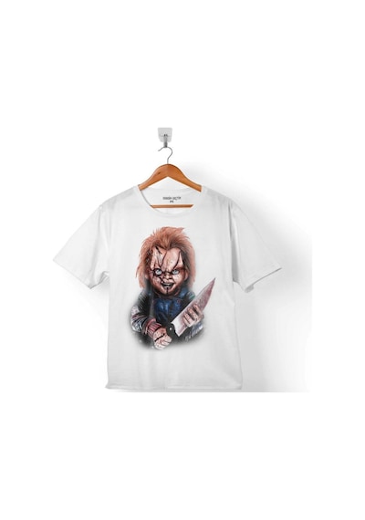 Chucky Charles Lee Ray Oyuncak Bebek Bıçak Çocuk Tişört 001