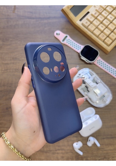 Mi 15 Ultra Uyumlu Süper İnce Mat Ultra Thin Silikon Kılıf Lacivert