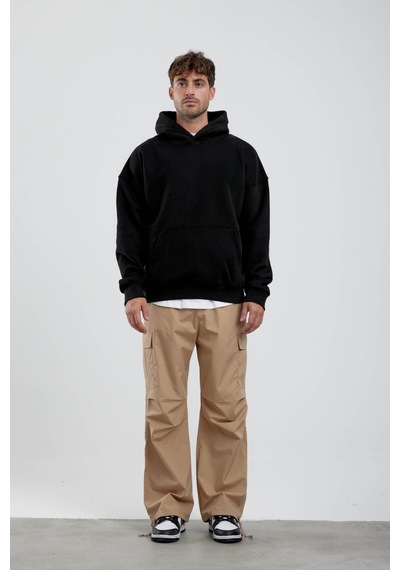 Prtnc Protonic Erkek Sweatshirt Siyah Oversize Kapşonlu Siyah