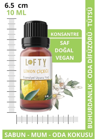 Lofty Limon Çiçeği Uçucu Yağ Buhurdanlık Esansı Oda Kokusu 10 ML