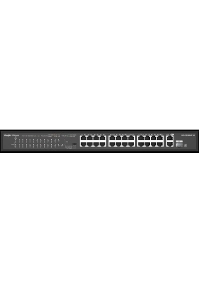 Ruıjıe RG-ES126S-P 24 Port 10/100 24 Port Poe+ 1X Uplınk + 1XSFP 370 Watt Yonetılemez Rack Mount Swıtch
