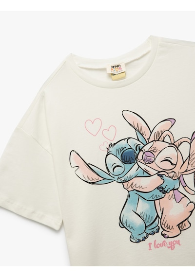 Koton Ekru Kız Çocuk T-shirt 5skg10437ak Ekru