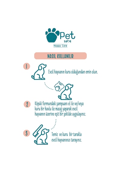 3 Adet Petlove Köpük Şampuan Çilek 225ml