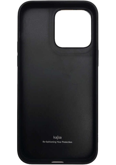 Kajsa Apple Uyumlu iPhone 14 Pro Max Kılıf Soft Deri Metal Kamera Çerçeveli ​Kajsa Litchi Kapak KAJSA-25513
