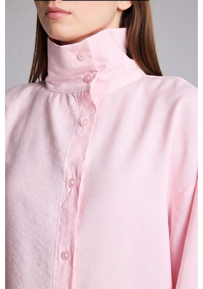Defacto Regular Fıt Modal Uzun Kollu Açık Pembe Tunik H9044ax26aupn645 Pembe-pn645