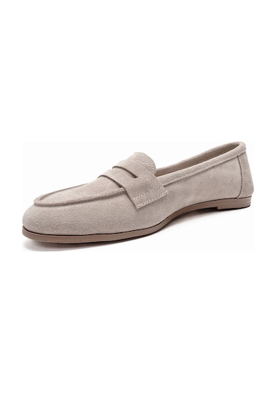 Luvishoes F02 Bej Suet Kadın Babet Bej