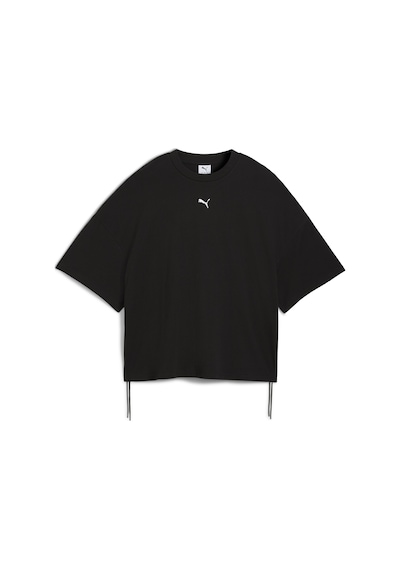 Puma Dare To Oversized Ruched Tee Kadın Yetişkin T-shirt SIYAH
