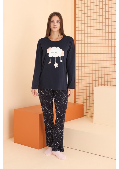 Nbb Kadın Lacivert Cloud Pijama Takımı Lacivert Nbb Kadın Lacivert Cloud Pijama Takımı Lacivert