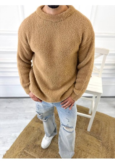 Elku Moda Kazak Oversize Tüylenmez Polar Kazak Bol Kesim Naturel Pamuk Rahat Kesim Salaş Peluş Kazak Taba Elku Moda Kazak Oversize Tüylenmez Polar Kazak Bol Kesim Naturel Pamuk Rahat Kesim Salaş Peluş Kazak Taba