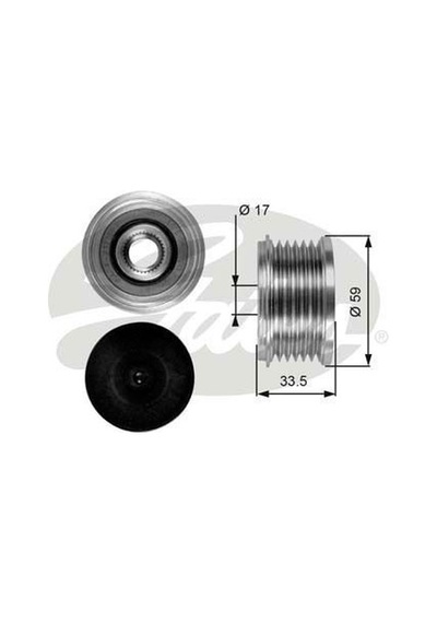 GATES OAP7080 ALTERNATÖR KASNAĞI SCUDO DUCATO / 206 207 307 308 P