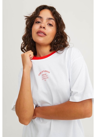 Jjxx Jxalba Loose Ss Prınt Tee Beyaz Kadın Kısa Kol T-shirt 000000000101993566 Beyaz