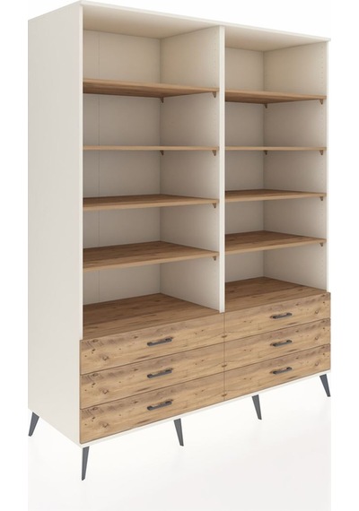 Kronos Gardrop 10 Raflı 6 Çekmeceli 176x59x221 Aytaşı-çam Beyaz Kronos Gardrop 10 Raflı 6 Çekmeceli 176x59x221 Aytaşı-çam Beyaz