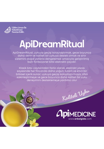 Apimedicine Apidreamritual Fonksiyonel Bitki Ekstrakt Çayı 12 Stick 84 G Stick Bitki Çayı Ekstrakt Form Günlük Bitki İçeceği