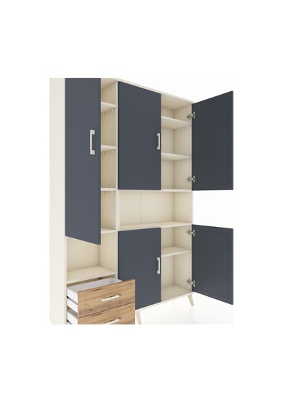 Arges Dolap 10 Raflı 2 Çekmeceli 5 Kapaklı 132x30x195 Aytaşı-antrasit/çam Antrasıt/atlas Çam Arges Dolap 10 Raflı 2 Çekmeceli 5 Kapaklı 132x30x195 Aytaşı-antrasit/çam Antrasıt/atlas Çam