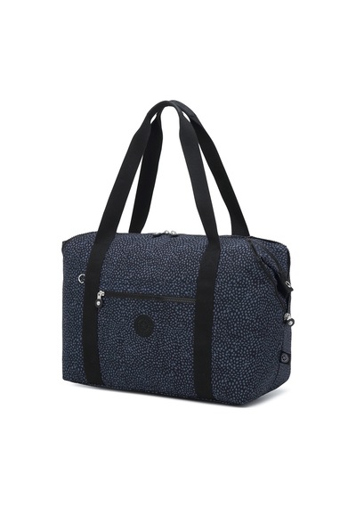 Smart Bags Orta Boy Su Geçirmez Extra Hafif Krınkıl Kumaş El Valizi Ve Spor Çantası Puantiye Siyah
