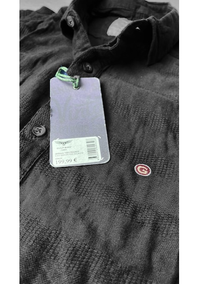 Gulf Bird Slim Fit İtalyan Kesim Gerçek Keten Gömlek Siyah Gulf Bird Slim Fit İtalyan Kesim Gerçek Keten Gömlek Siyah