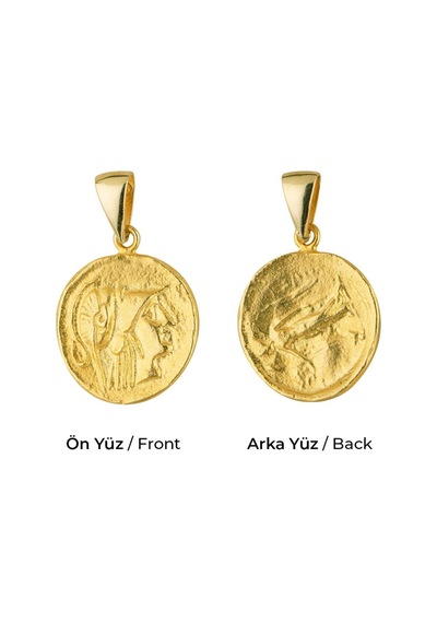 Goldkupe 14 Ayar Altın Antik Madalyon Kolye Ucu 3,65 Gr-6584 Altın