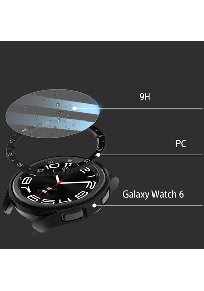 Galaxy Uyumlu Watch 6 Classic 47mm Sert Pc Kasa Ve Ekran Koruyucu Zore Sport Watch Gard 29