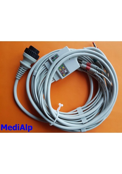Cardioline Ekg Kablosu 10 Lead - 16 Pinli Yuvarlak Soket
