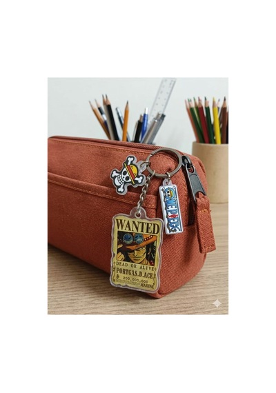 Owl Bag One Piece Wanted Serisi Portgas D. Ace Desenli Acrylic Anahtarlık Çanta Süsü Mıx