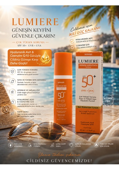 Wanna Lumiere Koruyucu Güneş Kremi SPF50+ 50 ML