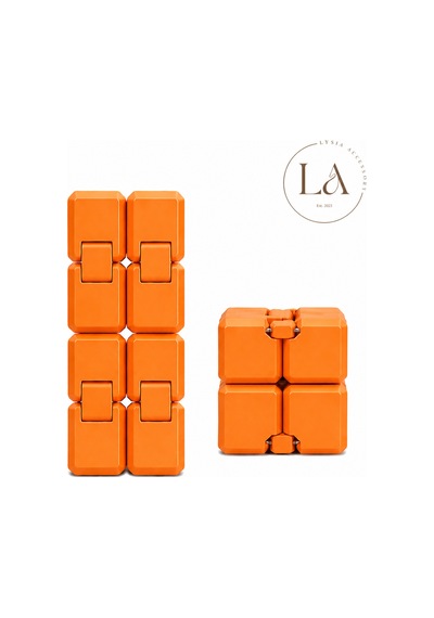 Hareketli Rahatlatıcı Küpü Infinity Cube Katlanabilir Anti Rahatlatıcı Oyuncak 3d Baskı Sonsuz Küp Turuncu