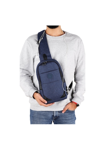 Strong Kulaklık Çıkışlı Tek Kol Göğüs Ve Sırt Çantası ,çapraz Çanta Body Bag Tk02 Lacivert