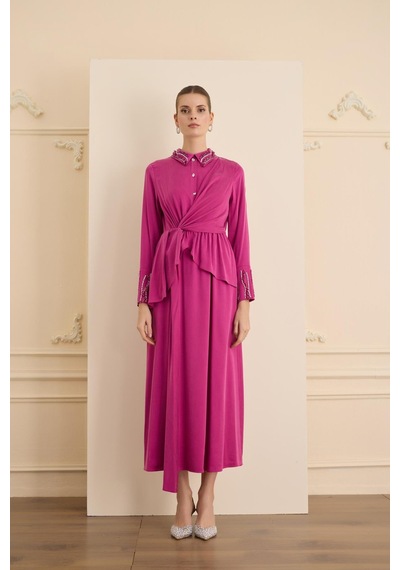 Senna Lumıere Dress Fuşya Fuşya