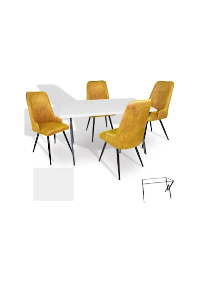 Anemon - Çırağan Masa Takımı Werzalit, Allzalit, Vermodin Tabla 80x140 - 80x140 - Beyaz - Sarı Çok Renkli Anemon - Çırağan Masa Takımı Werzalit, Allzalit, Vermodin Tabla 80x140 - 80x140 - Beyaz - Sarı Çok Renkli