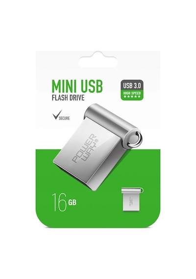 Powerway 16 Gb Usb 3.0 Metal Mini Flash Bellek Hafıza Saklama Alanı