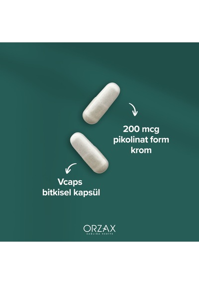 Orzax Ocean Krom Pikolinat 90 Kapsül - 200 Μg Krom İçeren Takviye Edici Gıda