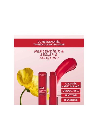 8 Saat Etkili Besleyici Doğal Renklendirici Vegan Dudak Balsamı Frambuaz - 4.8 G
