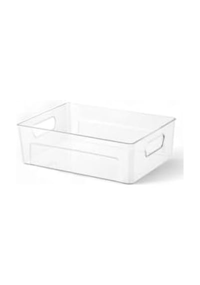 Kırılmaz Ultra Dayanıklı Buzdolabı Düzenleyici Organizer Kutu Şeffaf - 26x17x9cm 810 Açık Bej