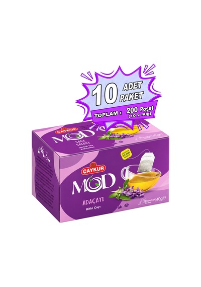 Mod Ada Çayı Bardak Poşet Çay 2x20 40gr. Onlu Paket