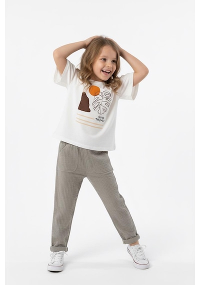 Miababy Oversize Baskılı Müslin Takım Taş