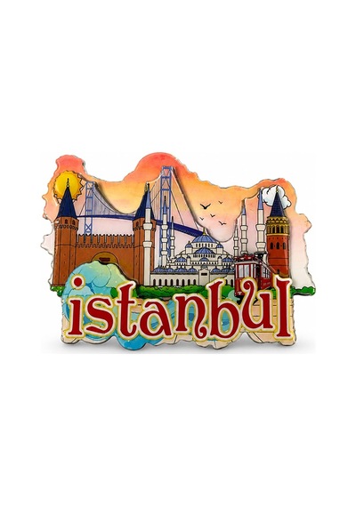 İstanbul Temalı Ahşap Buzdolapı Süsü Magnet Arbltgseg2t2ı8cgp4s
