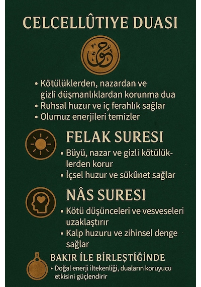 Koruyucu Tılsım Lazer Kazıma Dualı Üstü Rızık Desenli Erkek Kadın Bakır Bileklik Diğer