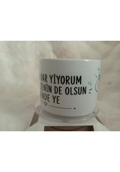 Özel Tasarım Motto Fincan 4 Beyaz