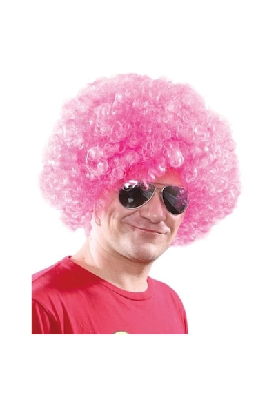 Açık Pembe Renk Kıvırcık Afro Bonus Peruk 5691 "