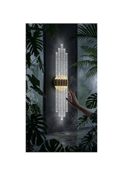Bhbackhome Aura Medium 39 Cm Modern Tasarım Led Aplik - Duvar Lambası - Gold - Beyaz Led Gold Beyaz Led