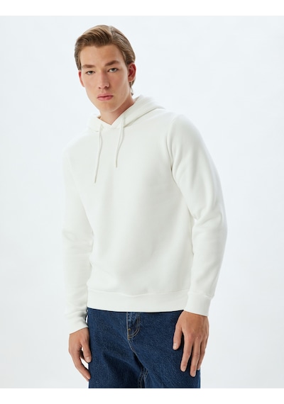 Koton Kapşonlu Sweatshirt Basic Pamuk Karışımlı Beyaz 5wam70001mk Beyaz Koton Kapşonlu Sweatshirt Basic Pamuk Karışımlı Beyaz 5wam70001mk Beyaz