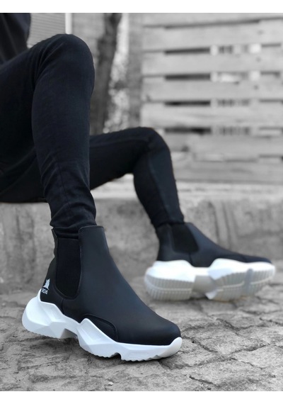 Boa Ba0444 Bağcıksız Rahat Yüksek Taban Siyah Beyaz Taban Erkek Spor Yarım Bilek Bot Çok Renkli Boa Ba0444 Bağcıksız Rahat Yüksek Taban Siyah Beyaz Taban Erkek Spor Yarım Bilek Bot Çok Renkli