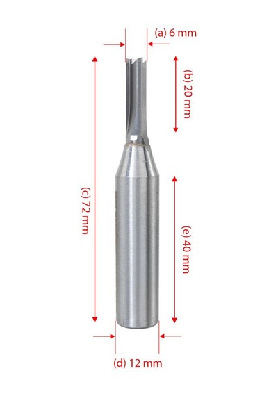 Titi 5535 Turbo Elmas Düz Kesim Karbürü 6mm Z3 Sap:12mm