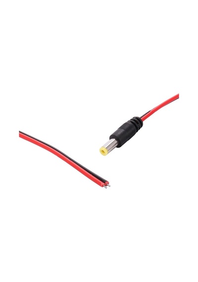 TK 34 FİŞ KABLOLU TEK UÇLU KAMERA İÇİN 20 CM DC POWER JACK KABLOLU