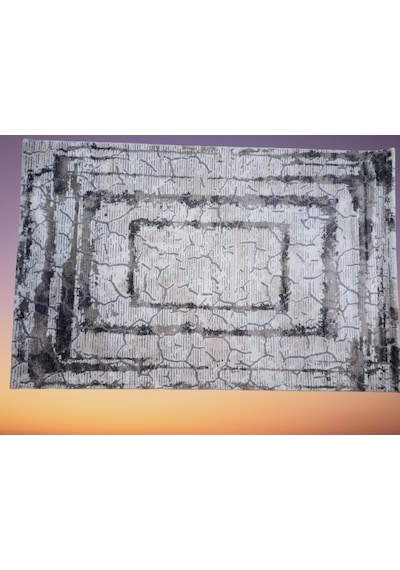 Diamond Halı 25019A Koyu Bej Model 150*220 Polip Leke Tutmaz Modern Çizgi