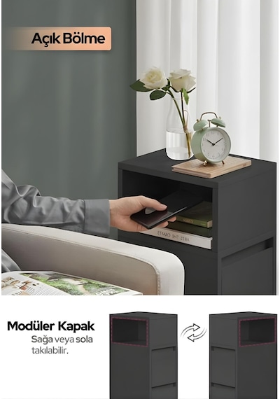 Alve Dar Komodin 2 Çekmeceli, Değiştirilebilir Açık Bölmeli Yan Sehpa Yatak Odası & Oturma Odası Minimal Tasarım Diğer Alve Dar Komodin 2 Çekmeceli, Değiştirilebilir Açık Bölmeli Yan Sehpa Yatak Odası & Oturma Odası Minimal Tasarım Diğer