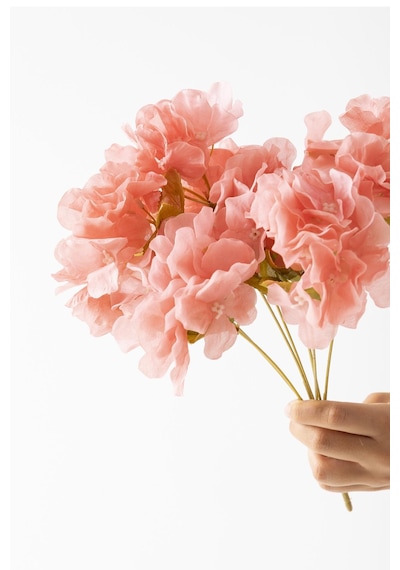 Yapay Ortanca Çiçeği 35 Cm 7 Dal Pembe
